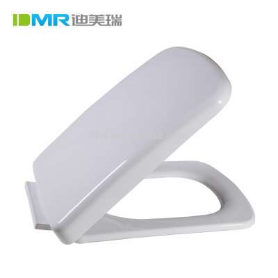 smooth duroplast D shape square toilet seat for bathroom